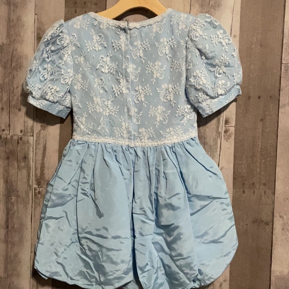 Gunne Sax Vintage Girls Blue Lace Party Dress 7 - Picture 6 of 9